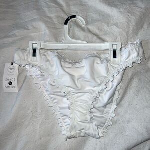 White bikini bottoms, size medium.